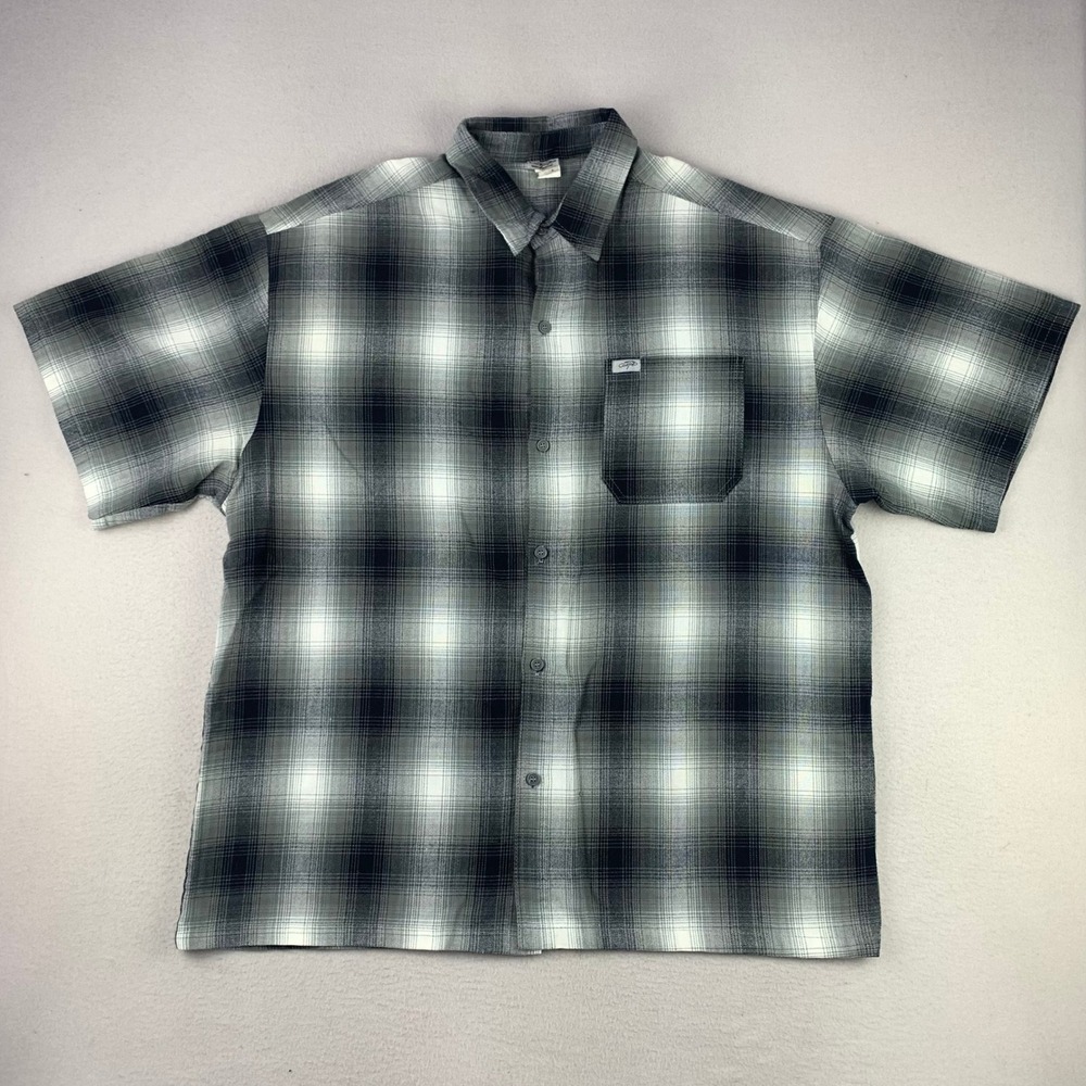 Vintage CalTop Shirt Mens 4XL Shadow Plaid‎ OG Lowrider Chicano Biker Old School